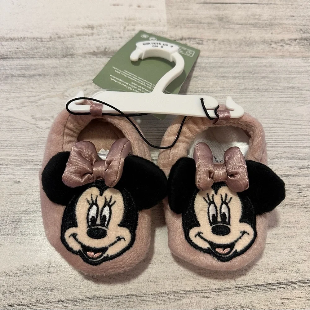 H&M Disney Baby Minnie Mouse Slippers Size 0 NEW